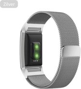 Merkloos Milanees bandje - Fitbit Charge 3 - Zilver - Small