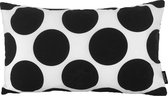Black Spots Kussenhoes | Katoen / Polyester | 30 x 50 cm | Zwart - Wit
