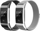 Adge® Milanese bandjes - Fitbit Charge 2 - 2-pack - Small