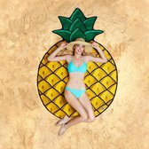 Strandlaken - Ananas - Zomer - Sjaal - Picknick Laken - Lendendoek - Rond - Beach Blanket - Pineapple