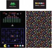 Dekbedovertrek Retro Games - Pacman - Space Invaders - eenpersoons met 1 kussensloop