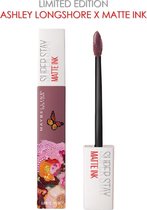 Maybelline Superstay Langhoudende Lippenstift - Matte Ink x Ashley Longshore - 95 Visionary - Paars - Limited Edition