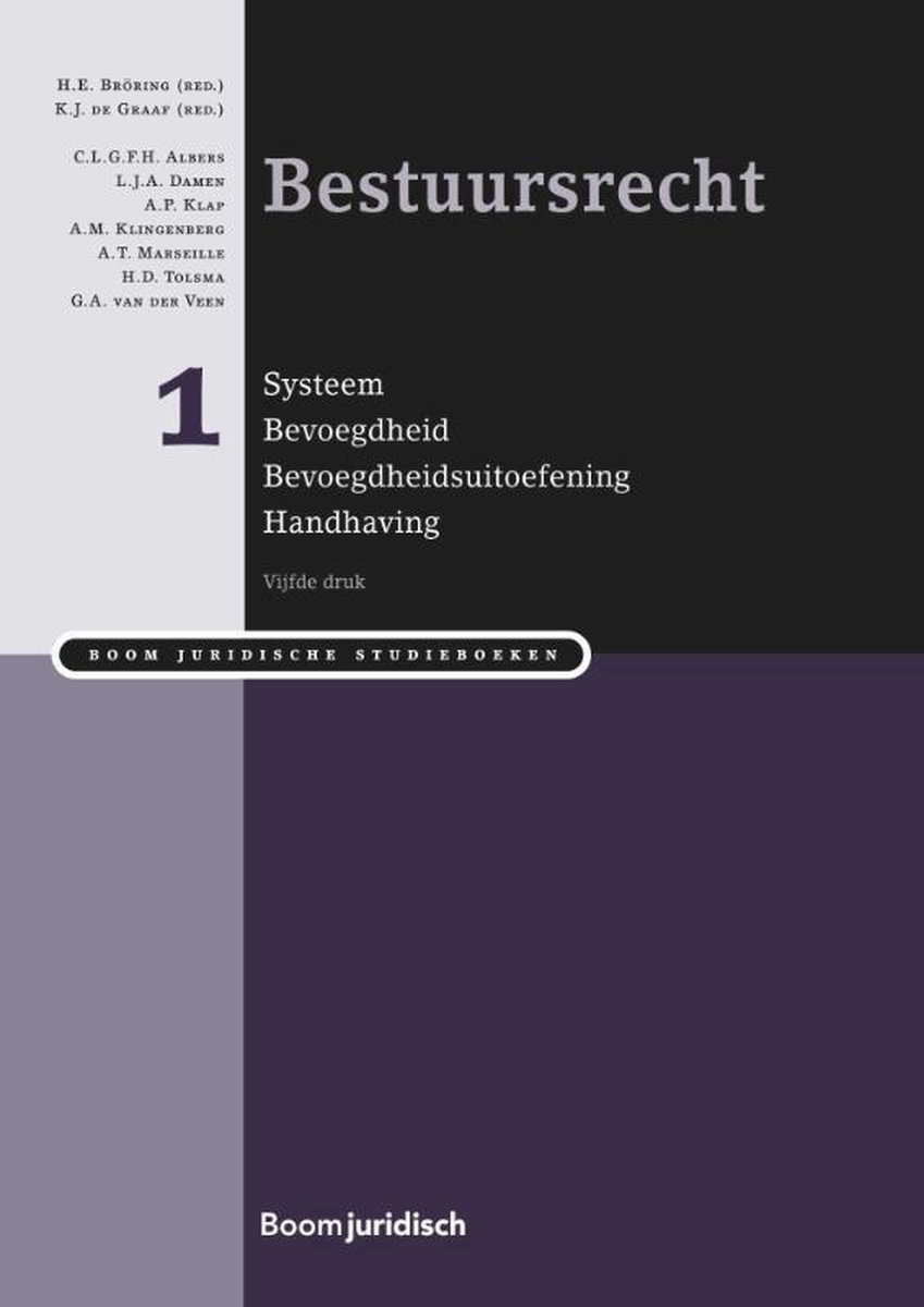 Bol Com Boom Juridische Studieboeken Bestuursrecht Deel I Systeem Bevoegdheid