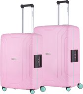 CarryOn Steward Kofferset - 2-delige TSA Trolleyset met kliksloten - Dubbele wielen - Roze