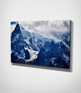 Swiss Alps Canvas - 100 x 70 cm - Landschap - Schilderij - Canvas - Slaapkamer - Wanddecoratie  - Slaapkamer - Foto op canvas