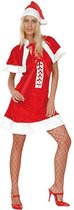 Witbaard Kerstjurk Santa Lady Deluxe Dames Pe Rood/wit Mt M/l