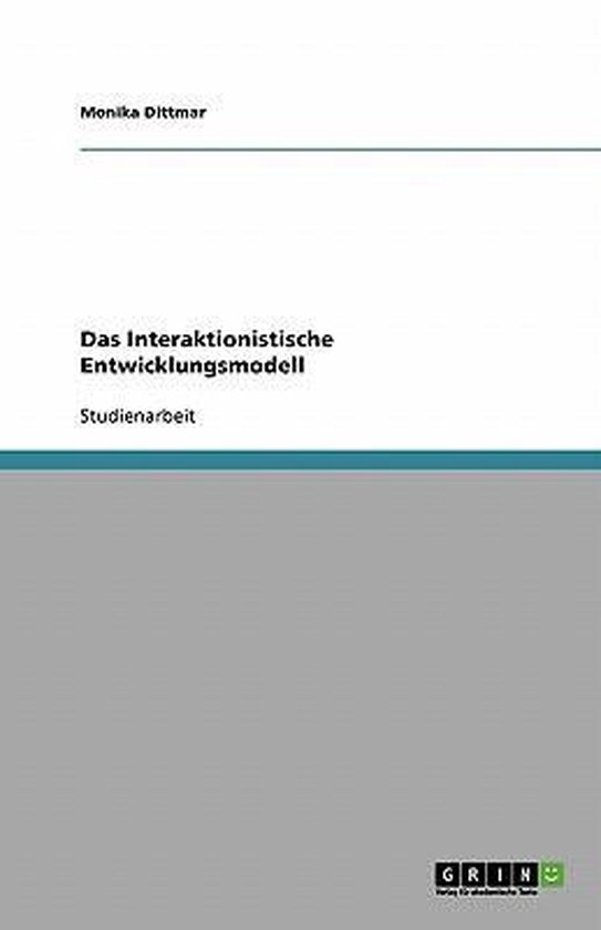 Das Interaktionistische Entwicklungsmodell - cover