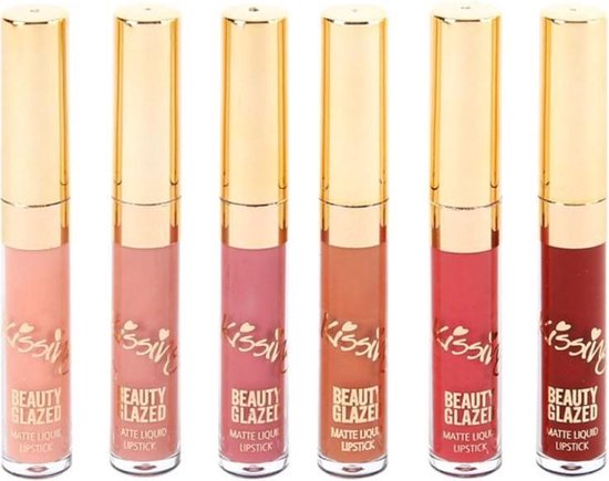 Beauty Glazed Mini Matte Liquid Lipsticks Set 6 Stuks Matte Lipsticks