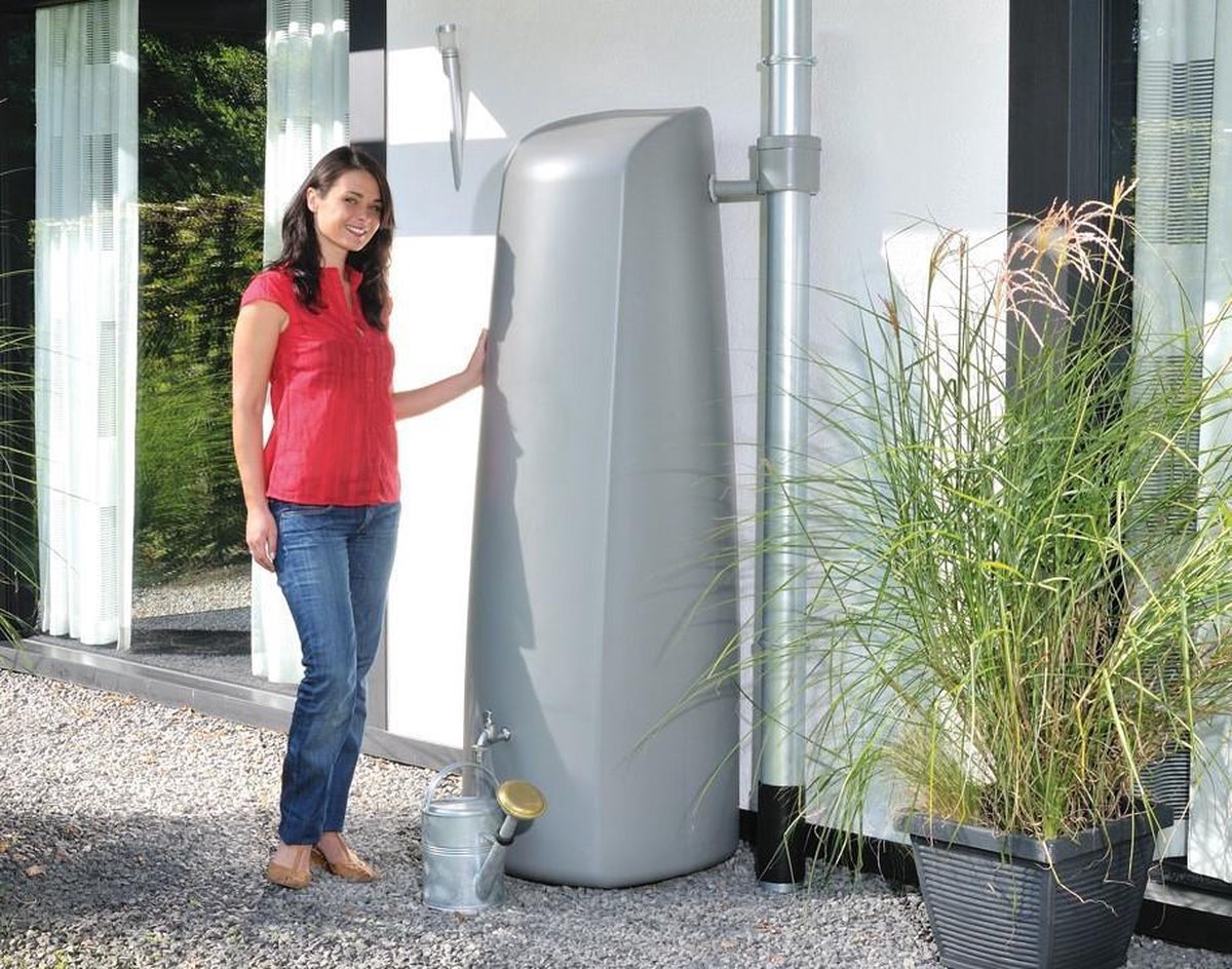 Garantia Elegance colonne récupératrice d'eau 400 liter gris pierre