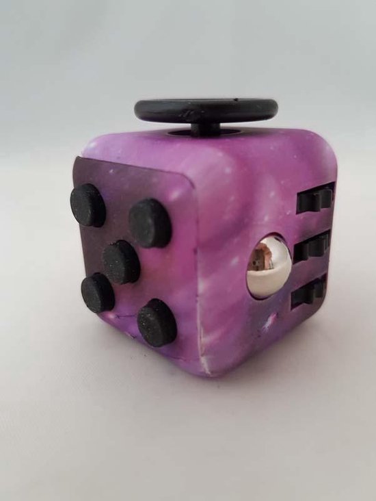 Bol Com Fidget Cube Friemelkubus Natuur Print Galaxy Paars