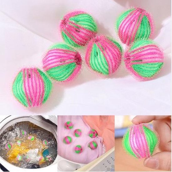 6 stuks ontharingsballen voor in de wasmachine - Anti-Pluis Wasbal Set - Nylon Wasmachine Ballen - Wasballen Wasbol - Pluisballen