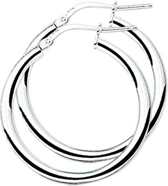 The Jewelry Collection Boucles D'oreilles Tube Rond - Argent