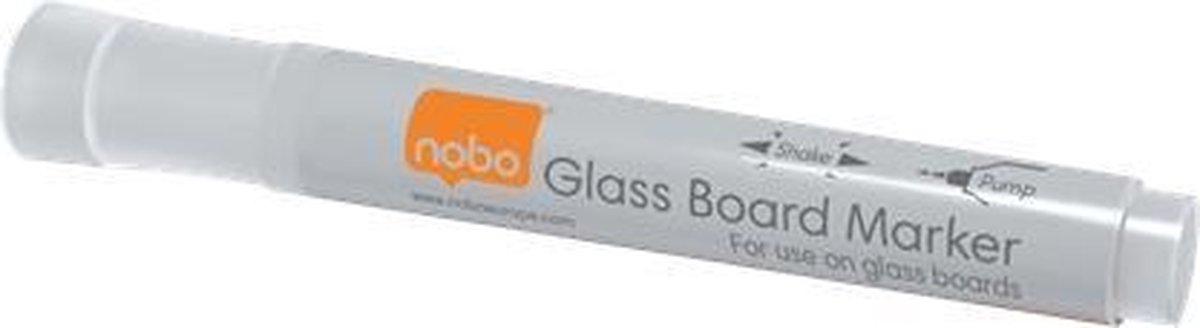 Nobo Whiteboard Markers voor Glasbord - Wit - 4 Stuks