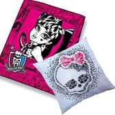 plaid monster high 110/140 + kussen monster high 40/40cm