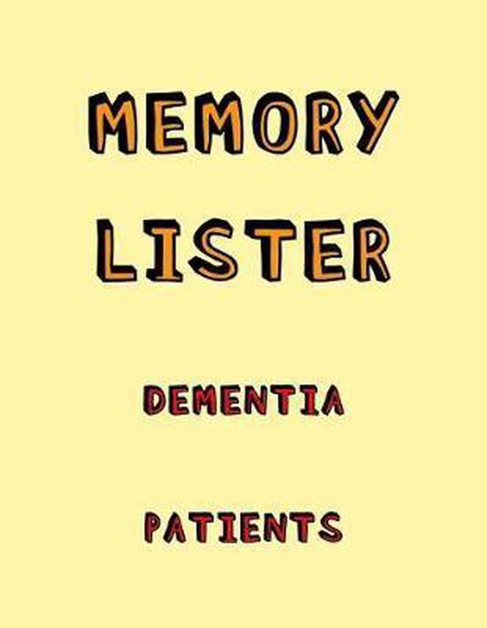 Memory Lister Dementia Patients - cover
