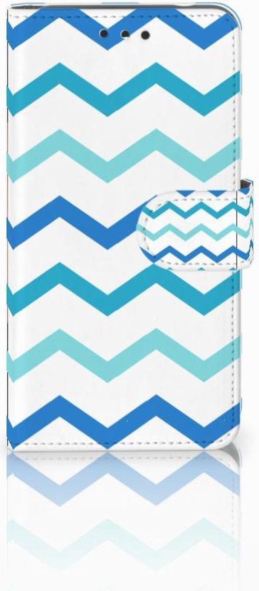 Nokia 2 Telefoon Hoesje Zigzag Blauw