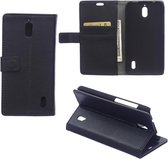 Litchi Cover wallet case hoesje Huawei Y5 Y560 ( 1 eerste generatie) zwart