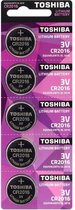 5 Stuks (1 Blister a 5St) - Toshiba CR2016 Professional Electronics 3V 90mAh Lithium knoopcel