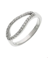 Zilver Gerhodineerde Ring zirkonia 1322566 18.50 mm (58)