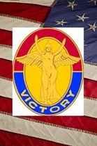 US Army 1st Infantry Division Distinguished Unit Insignia Unit Crest Journal with Flag Background