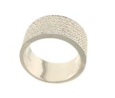 Behave® Dames ring masief 925 sterling zilver met zirconia steentjes omtrek 57 mm ringmaat 18