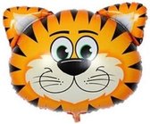 Dieren folieballon tijger 38 cm - Folieballonnen/heliumballonnen - Tijgers dierenthema folie ballonnen