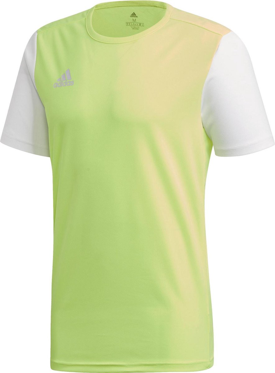885x1200.jpg adidas Estro 19 Sportshirt - Maat 164 - Jongens - geel/wit - Afbeelding 1