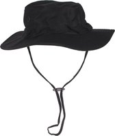 US Army GI Bush hat, met kinbevestiging, GI Boonie, Rip Stop, zwart, MAAT S