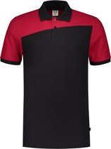 Tricorp Poloshirt Bicolor Naden 202006 Zwart / Rood - Maat S