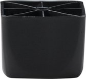 Zwarte plastic vierkanten meubelpoot 5,5 cm (set van 4 stuks)