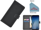 Pearlycase® Wallet Bookcase voor Huawei P20 - Zwart effen Hoesje