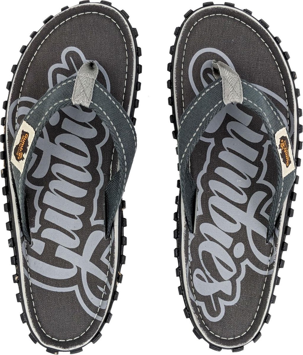 Gumbies - Teenslippers heren - ISLANDER CANVAS FLIP-FLOPS - COOL GREY - Maat 48
