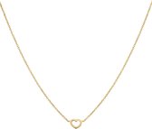 The Jewelry Collection Ketting Hart 1,1 mm 42 - 44 cm - Goud