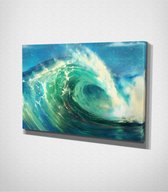 Ocean Wave - 100 x 70 cm - Schilderij - Canvas - Slaapkamer - Wanddecoratie  - Slaapkamer - Foto op canvas