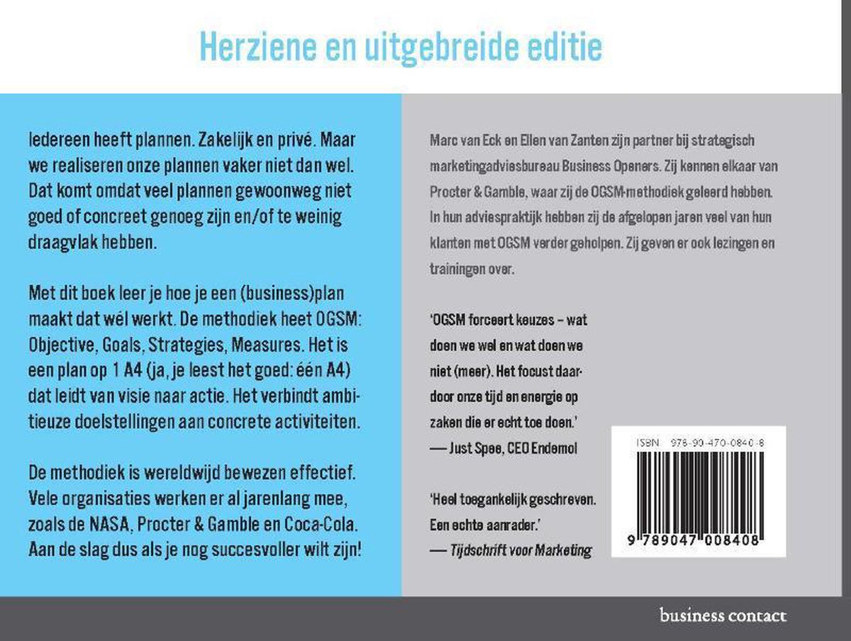 Businessplan op 1 A4 - back cover