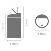 Bol.com Afvalverzamelaar 60 liter 'Touch Bin' met zwarte deksel Brilliant Steel aanbieding