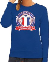 Blauw France drinking team sweater dames S