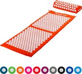 MOVIT® Acupressuurmat met Kussen - Shakti mat - Spijkermat - 130 x 50 cm - Oranje