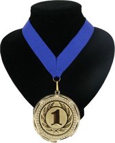 Kampioensmedaille nr. 1 aan blauw lint
