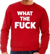 What the Fuck tekst sweater rood heren - heren trui What the Fuck XXL