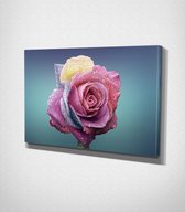 Multicolored Flower Canvas - 60 x 40 cm - Bloemen - Schilderij - Canvas - Slaapkamer - Wanddecoratie  - Slaapkamer - Foto op canvas