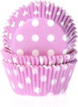 House of Marie Cupcake Vormpjes Stip Roze - pk/50