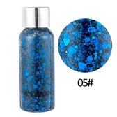 Body Glittergel blauw