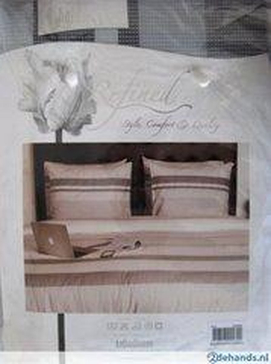 HNL Refined Ryan Dekbedovertrek - Flanel - Eenpersoons - 140x200/220 cm - Zijdegrijs
