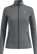 Odlo Midlayer Full Zip Proita Dames Wintersportpully - Odlo Concrete Grey - Maat L