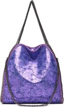 Miss Lulu Schoudertas met Ketting - Handtas - Laptoptas - Hobo-tas - Paars (S1760 PE)