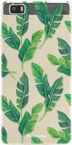 Huawei P8 Lite 2016 hoesje TPU Soft Case - Back Cover - Banana leaves / Bananen bladeren