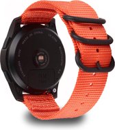 Bandje Voor de Samsung Gear S3 Classic / Frontier / Galaxy Watch 46mm Band - Nylon Armband / Polsband / Strap Band / Sportbandje - Oranje