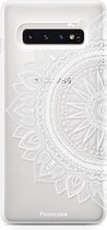Fooncase Hoesje Geschikt voor Samsung Galaxy S10 - Shockproof Case - Back Cover / Soft Case - Mandala / Ibiza