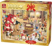King Puzzel 1000 Stukjes (68 x 49 cm) - Santa's Toys - Legpuzzel Kerst / Winter